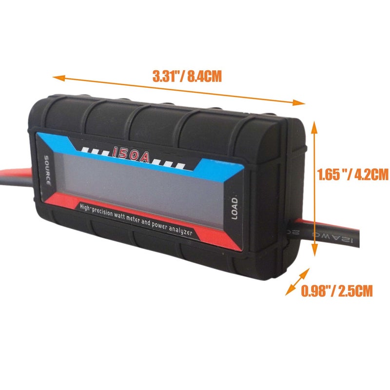 Heluok 150A Watt Meter Power Analyzer, High Precision RC Multi Meter, Battery Testers Voltage Amp Consumption Performance Monitor for Voltage(V) Current(A) Power(W) Charge(Ah) and Energy (Wh) - Image 2
